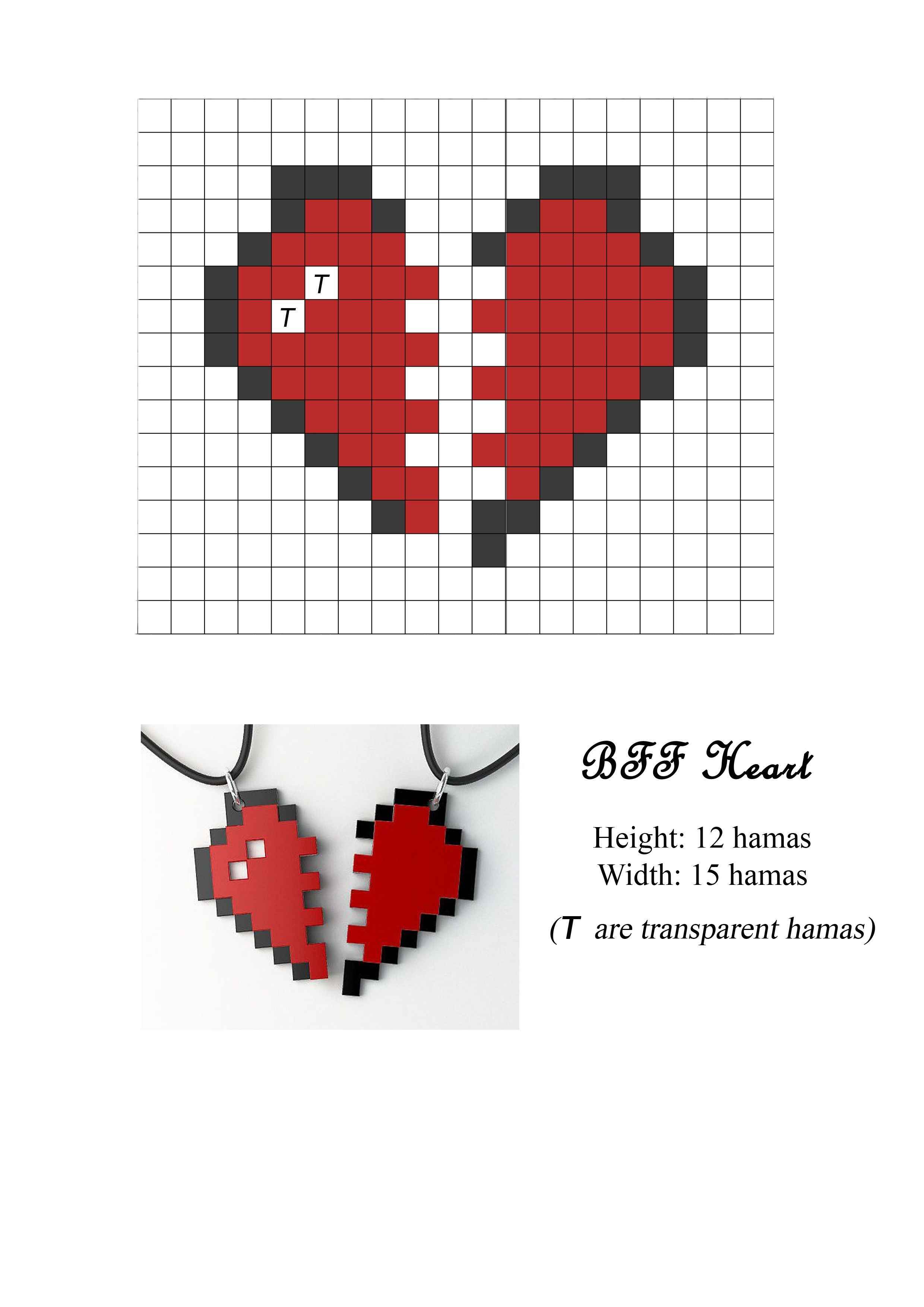 Схема для термомозаики сердце
